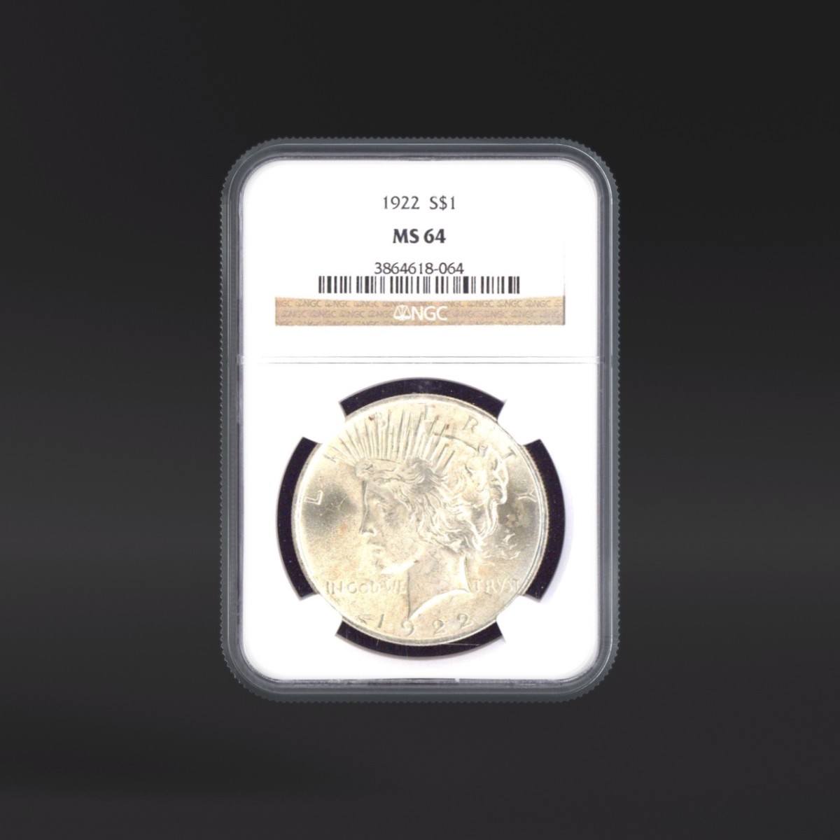 1922 One Dollar NGC MS64 - US NGC MS64